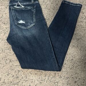 Buckle Dark Blue Straight Leg Jeans